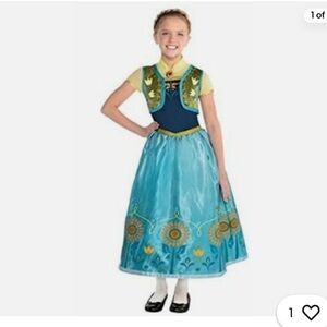 New KID'S ANNA FROZEN FEVER DELUXE CHILD'S COSTUME MED (7-8